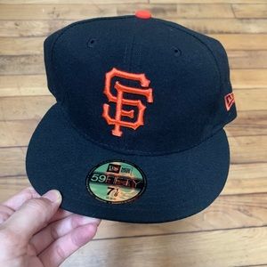 Authentic Giants New Era Black game baseball hat